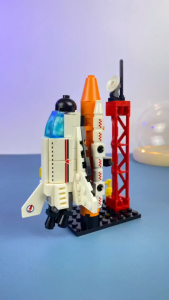 Mainan Space Shuttle Pesawat Ulang Alik Peluncuran Roket Mainan Block 3D Puzzle Mainan