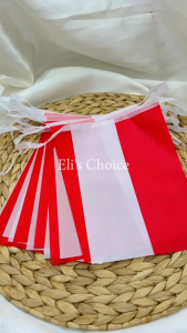 [8 METER] GARLAND KAIN BENDERA MERAH PUTIH SEGITIGA & SEGIEMPAT BANNER DEKORASI 17 AGUSTUS HUT RI
