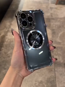 ถูกที่สุด💕2024มาใหม่💕เคส ไอโฟน 11 เคสไอโฟน13 เคสโทรศัพท์ชุบหรูหราสำหรับ For MagSafe สำหรับ For Apple iPhone 15 14 13 11 12 Pro Max PLUS เคสนิ่มใสกันกระแทกระบบแม่เหล็ก