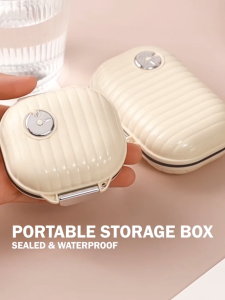 Locaupin Portable Pill Organizer Pocket Size Medicine Container Travel Mini Pill Holder Multiple Compartments Tablet Box