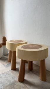 เก้าอี้นั่ง วางของ ไม้ฉำฉา