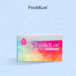 Freshkon Colors Fusion Brilliant Brown 1 Pasang Monthly Softlens Warna Bulanan