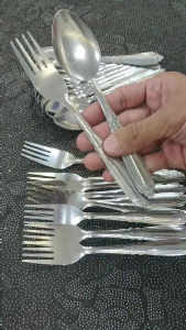 12PCS Stainless Steel Spoon And Fork 1.5mm THICK CUTLERY SET MAKAPAL 555