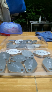 แผ่นอุด EGR อีซุซุ TFR Dragon eye  Dmax ปี02-04  4JA1-T 4JB1-T 4JH1-T อลูมีเนียม 6061 หนา 10มิล