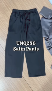 Celana Panjang Wanita Murah 286 Sateen Straight 3 Warna (Pinggang karet bisa diserut)