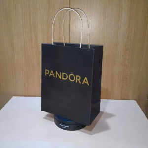 Paper Bag Pandora Hitam Kecil 2 Sisi 21 x 16 x 8 cm