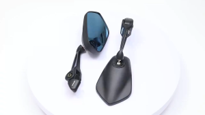 Side Mirror For Motorcycle AOS3 Street King Side Mirror v2 Adjustable Blue Lens