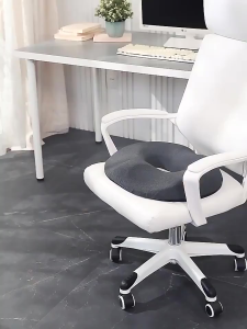 เบาะเบาะรองนั่งหมอนรองนั่งหมอนโดนั ( แบบแบน- สีน้ำเงิน ) ทเมมโมรี่โฟมออกแบบตามหลักสรีระการนั่ง Ergonomic Donut Pillow Seat Cushion