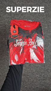 Superzie Atasan baju anak laki laki kaos distro keren usia 1 - 12 tahun kaos anak motif distro SPZ03 MERAH Abadigrosir