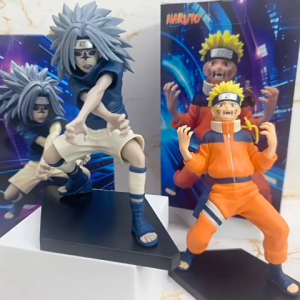 Action Figure BATTLE of NARUTO x SASUKE set isi 2 pcs - Miniatur Topper Kue Pajangan Mainan