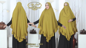 AJE ZAS - Hijab/Kerudung/Khimar Bergo Kode-ABIBKAN Pet Antem Jumbo Bahan Crinkle