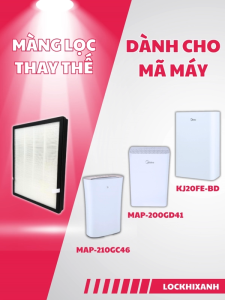 Màng lọc Midea KJ20FE MAP-210GC46  MAP-200GD41. Màng lọc không khí hepa kết hợp Carbon giá rẻ