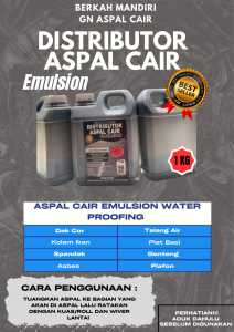 ASPAL CAIR EMULSION 1Kg Cat pelapis anti bocor Waterproof