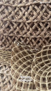 Topi Pantai anyaman Goni Lebar Topi Pantai Lipat