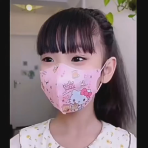 Kids Mask (3D) - Kuromi Hello Kitty Sanrio Cute Cartoon Individual Packing