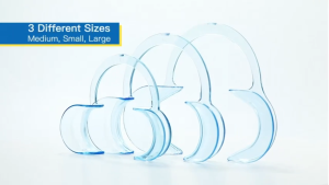 10pcs Dental Cheek Retractor C Shape Mouth Opener for Teeth Whitening Clear Blue Size SML
