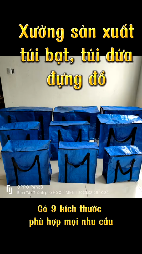 Túi bạt 2 da có dây kéo đựng đồ có tay xách tiện lợi túi đựng quần áo chăn mền