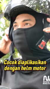 Masker Helm Fullface Masker Motor Pria Wanita Masker Ninja Anti UV Berkualitas Motor Sepeda  With Lubang Kacamata