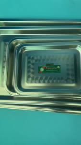 Mâm inox sus 304 cao cấp siêu đẹp khay mâm inox hình chữ nhât đa năng THAPHAFAC hàng nặng kích thước rõ ràng.