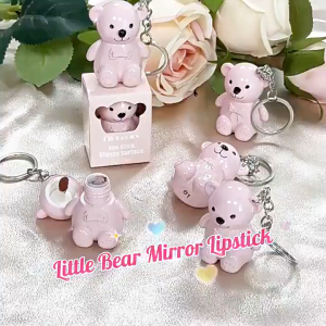 HOLD MORNING BEAR LIP KEYCHAIN GLOSSY PINK/LIP GLOSS GANTUNGAN KUNCI XX273
