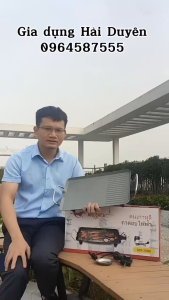 Bếp nướng điện không khói Thái Lan Misushita thương hiệu Thái lan mặt vân đá chống dính bảo hành 12 tháng nướng nhanh chín
