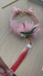 LỒNG ĐÈN THỎ LÔNG VŨ CÓ ĐÈN LED HẠT GẠO SÁNG ĐẸP MÙA TRUNG THU