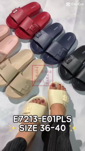 Sandal LUOFU Wanita Sendal Selop Karet Impor Terbaru E7213 - Mommy Shoes.
