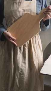 Talenan Kayu Kotak Gagang Natural/Telenan Murah/Papan Kayu/Cutting Board