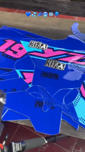 Decal sticker New YZ 125 full body Motif Biru Racing