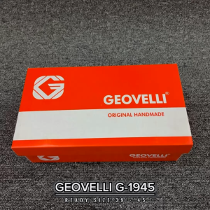 GVL Geovelli Sepatu Pantofel Pria Hitam Kerja Kantor Ukuran Jumbo Big Size 39 - 45 Gvl1945 Full Black