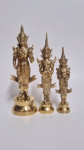 พระภูมิ พระชัยมงคล เจว็ด ทองเหลืองแท้ ตั้งศาล เจ้าที่ /เล็ก สูง 17 cm /กลาง สูง 20 cm /ใหญ่ สูง 24