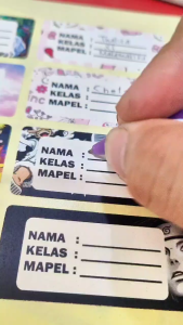 BA235 Stiker Mapel Isi 24pcs - Label Buku Pelajaran Sekolah - Banyak Pilihan Tema - Stiker Mata Pelajaran