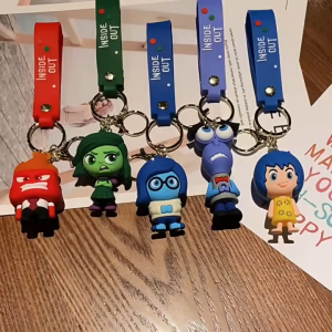 Inside Out Plush Keychain Cartoon Characters Bing Bong Joy Sadness Anger Disgust Fear Doll Key Holders Children Gifts Decoration