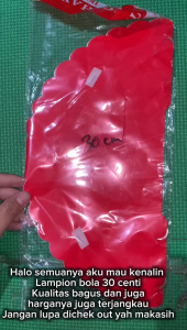 Yu YI Kualitas PREMIUM Lampion / bola hias gantung / merah putih / 17 agustus / HUT RI / 30cm