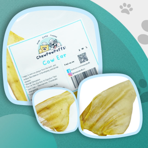 All Natural Dehydrated Cow Ear by Chewpawpuffs [Per Piece]