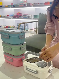 Kotak Makan Bento Anti Tumpah Kompartemen 1300ml Free Sendok 3 Grid