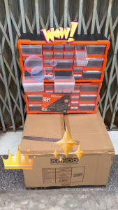 (HÃNG ĐỔI MODEL KENDO 90247)/Tủ đựng linh kiện 22 ngăn TACTIX 320632 25 x 50 x 16 cm