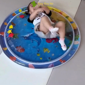 Thảm nước Đệm nước cho bé 100cm chống tràn hoạt hình mua hè mát lưng giúp bé không bị nóng