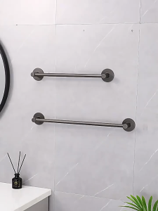 COLOGO 🥇 Drill-free towel rack space aluminum rack bathroom slippers rack multi-functional traceless wall hanging