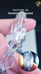 Collection Grade Faceted US Herkimer Diamond Quartz Bracelet