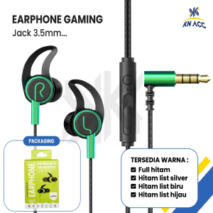 [KN ACC] NANVAN HEADSET EARPHONE HEDSET L GAMING JACK 3.5MM UNIVERSAL SUPER BASS NVN-R6
