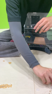 กรงหนู แบบใส่ท่อได้ กรงพร้อมสวนสนุกของหนู ของเล่นหนู ของเล่นใส่ในกรงหนู ขนาด 27*21*26 CM