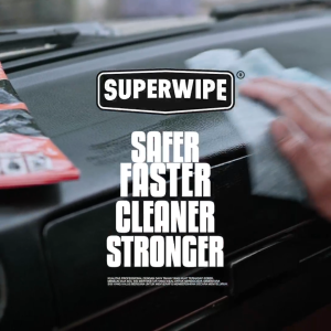 SUPERWIPE Heavy Duty Textured Scrub & Clean Wipes 60’s. Remove Oil. Paint. Grease. Silicone. Sealant. Adhesive. Bitumen. Expanding Foam