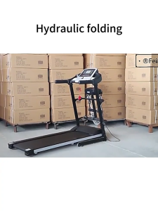 4.0HP Treadmill 380KG Load Capacity 1-16KM/h 0-3% Electric Slope Adjustment 5-inch Display Bluetooth MP3 Heart Rate Detection Hydraulic Folding for Home Durable