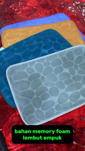 Keset Lantai Lembut dan Nyaman Ukuran 60 cm x 40 cm Memory Foam Menyerap Air / DD-16B