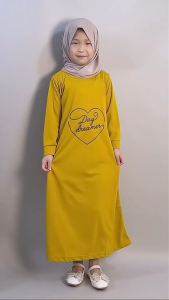 Gamis Anak Murah DTF Eve Love Baju Muslim 1-14 tahun CKids