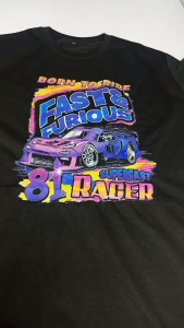 T-Shirt Kaos Vintage NASCAR DAYTONA/CARS 5 24s tebal