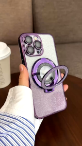 Kasus Magsafe Berlapis Glitter Gradien untuk iPhone 15 Pro Max & Model Lainnya