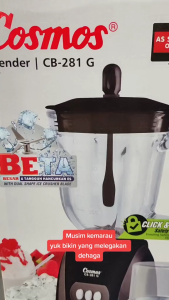 BLENDER COSMOS CB281G Kapasitas 2 liter - Body Kaca
