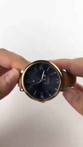 [Promo] Jam Tangan Wanita FS ES4274 / ES 4274 Jacqueline Ladies Blue Dial Brown Leather Strap Original Garansi 2 Tahun [✔COD][100% Authentic]